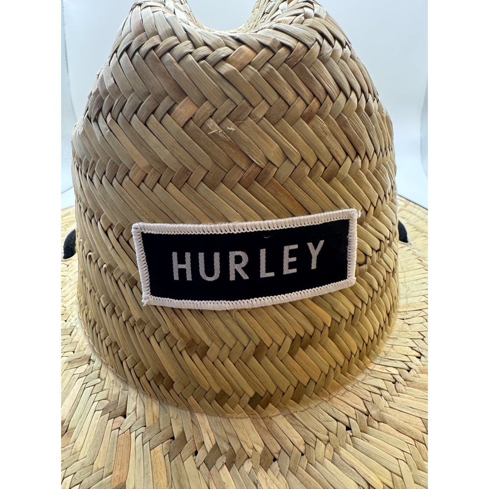 Hurley Straw Fedora Hat Wide Brim Sun Protection Beach Summer Casual Mens Womens - Picture 2 of 13